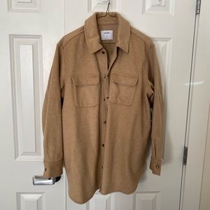 Beige Shirt Jacket/Shacket from Old Navy